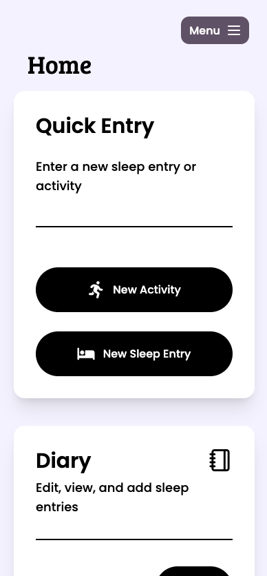 Participant Dashboard Mobile View