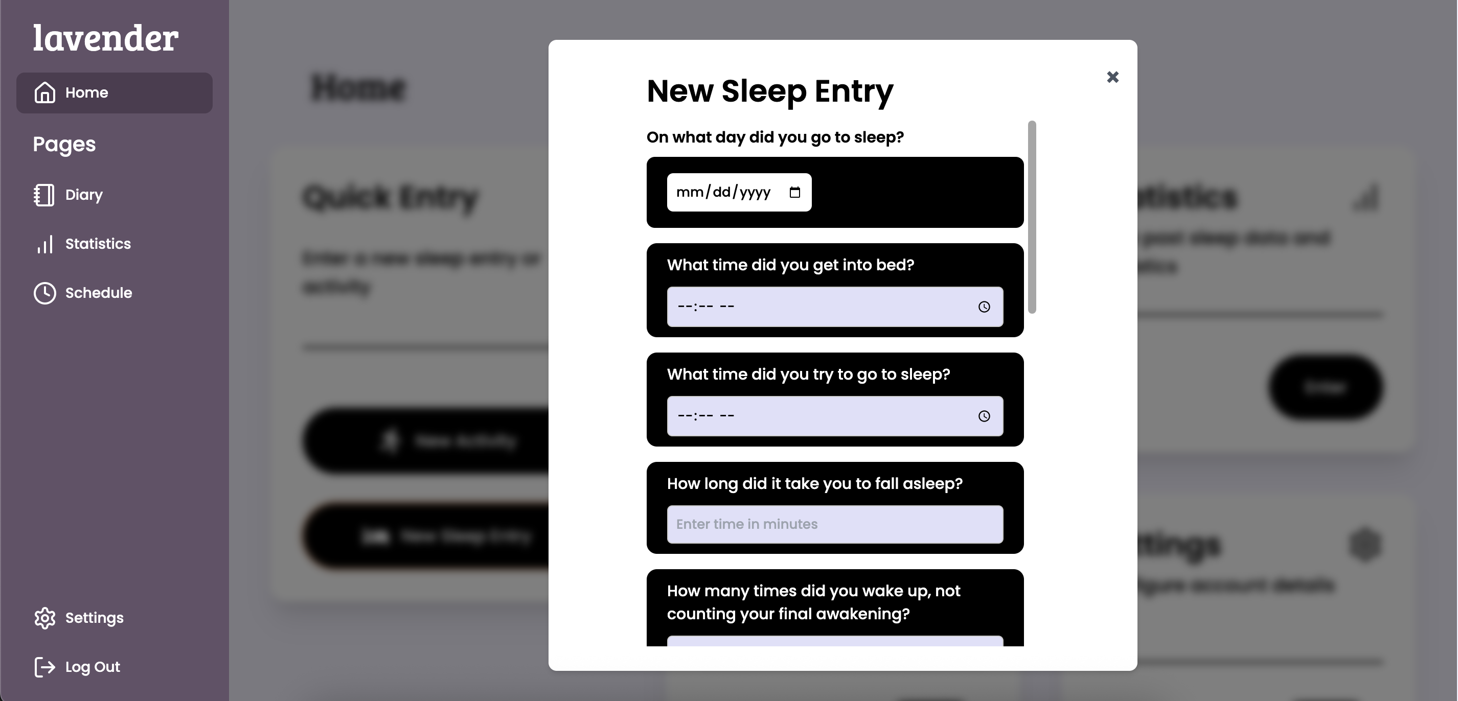 Quick Sleep Entry